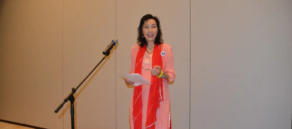 Lina Surianto at the festival of India event as a judge